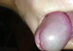 Close up masturbation jizz shot