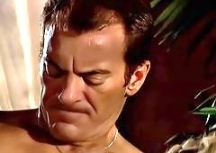 Shay Sweet Blasts Cum On His Cock Then Lies Back For Cumshot