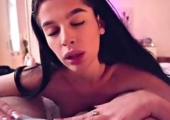 Asandra Dewys Brunette Girlfriend Cunnilingus Surprise