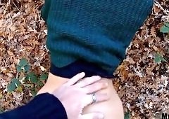 Big-Butted Milf Lures Passerby Into Forest for Ass Pounding