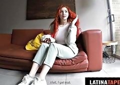 Cute Redhead Latina Teen Craves Hardcore Group Sex with Electrifying Big Cock Pounding, Big Tits Bouncing