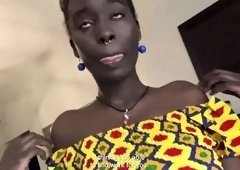 Tall Slim Ebony Model Gets Facial After Casting
