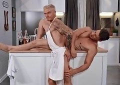 Paul Canons Big Cock Stretches Blake Ryders Hungry Hole on Cooking Show