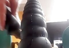 Anal monster plug with the final 88mm knot going inside.   third time on sesion 028. 20220225