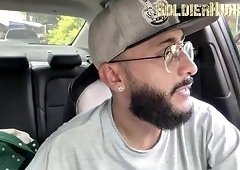 SoldierHugeCock Crushes Alessiani69s Tight Pink Pussy Doggy in the Car