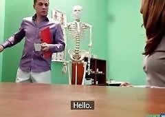 Kinky Patient Linda Sweet Receives Slippery Oil Massage from Doctor Before He Pounds Her Wet Puss