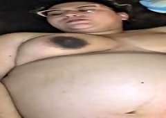 Pregnant Latina MILF Fingers Her Pussy Then Fucks Hard