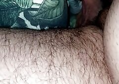 How can step mom handjob step son dick in erection