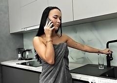 Hot Big-Tits Customer Pays Plumber with Anal Pounding