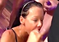 Girl-on-Girl Cumshots