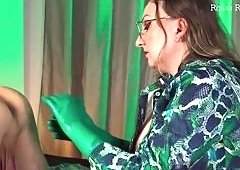 BBW Domme Lusty Curve Queen Gags Ronan Rise Before Cuffing His Skinny Ass Then Finger-F