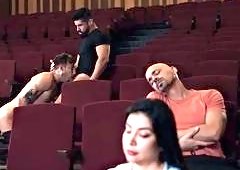 Gay Muscle Justin Jett Fucks Mika Ayden in Public Theater