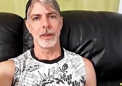 Richard Lennox Strokes His Cock While Dirty Talking Loudly from the Sofa: Intense Handjob