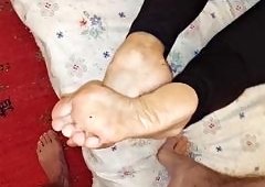 Selena701 Blonde Amateur Wife Foot Fetish and Blowjob
