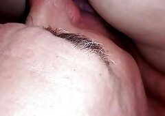 I Licking Pussy lips and Clitor of My Wife