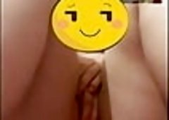I showed my big pussy to my lover with massage oil 4
