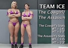 Holly Heart and Dragon Lily Overpower Team Ice in Femdom Catfight