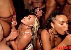 The Baroness and Jeyla Spice in Big-Tits Interracial Orgy