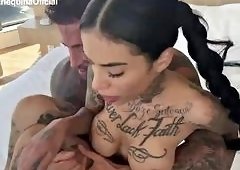 Brazilian Tattooed Brunette Maximo Garcia Arlequina Tatu Squirts in Her Debut Anal Pounding