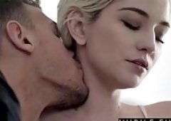 Blonde Skye Blues Huge Natural Tits Jiggle Wildly as She Rides Massive Cock in Intense Les