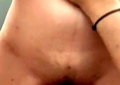 Asian girlfriend with perky tits rides boyfriends dick