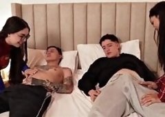Nastya Rivera and Leyton Big in Foursome with Pipe Boy