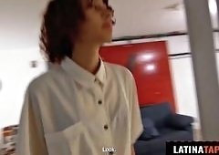 Cute Curly Latina Teen Begs Her Boyfriend to Pound Her Ass in Wild Anal Session